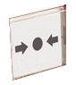 Marchio: COOPER. Articolo: 2472-U. Vetrino di ricambio universale x 2470-2480, frecce nere sfondo bianco