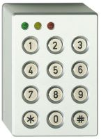 Marchio: ARITECH. Articolo: ATS1151. Tastiera per controllo varchi in alluminio per centrali Master, dotata di 3 LED.