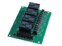 Marchio: COMBIVOX. Articolo: SCHEDA A 4 RELÈ. Scheda a 4 relè per connessione ad uscita OC. Ingresso a 12 Vcc, 4 uscite a relè a scambio libero ( 5A a 220 Vac).