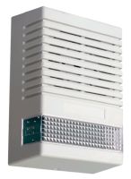 Marchio: COOPER. Articolo: 3465-12-BIANCA. Sirena piezoelettrica bitonale con lampeggiatore per interni; Elevata partenza acustica; Materiale contenitore: termoplastico colore bianco; Materiale calotta: termoplastico trasparente; Suono bitonale 2800-3100 Hz 0,5s/0,5s 110 dB a 1 m; Lampeggiatore Xeno: 60 flash/min; Protezione a microinterruttore contro l’apertura; Connessioni a morsetti; Temperatura di funzionamento: -20°C ÷ +60°C; Alimentazione 12 Vcc– consumo 290 mA 