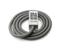 Marchio: DEA SECURITY. Articolo: A03GR. Rilevatore d'impatto di tipo piezoceramico. Ricoperto da resina isolante e sigillante ed inserito in una struttura metallica, resiste in ambiente esterno e in condizioni di esercizio critiche, tipiche delle installazioni industriali. Il cavo di collegamento è protetto da guaina spiralizzata in acciaio zincato plastificato. Protezione antiscasso per: grate, portoni metallici.