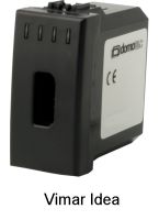 Marchio: DOMOTEC. Articolo: DLT40VI. Vimar Idea. Gli attivatori DLT40 utilizzano il bus a 2 fili Domotec, grazie ai 4 LED di segnalazione forniscono una chiara informazione sullo stato dell’impianto. Il sistema di connessione con la chiave DCM02 è garantito per migliaia di inserzioni grazie alla particolare contattiera autopulente realizzata da Domotec per i suoi attivatori e chiavi. L’attivatore DLT40 è anche disponibile nella versione universale che permette l’impiego del medesimo attivatore su diverse serie di portafrutti e placche.Caratteristiche• Per : DCA40S, DCA77, DCB40S, DCP08Se schede DCM40U, DCM42U, DCM44U, DCM44U-N• Connessione su bus 2 fili • 4 LED di stato• Contattiera autopulente Domotec• Per chiave DCM02 (non compresa)