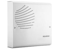 Marchio: ELKRON. Articolo: HP375M. Sirena da interno autoalimentata con gestione di due modalità di suonata differenziate>> Pressione acustica 116±1 dB (A) @ 1 m, assorbimento max 2,2 A;>> Protezione da inversione di polarità della batteria e dell’alimentazione da centrale;>> Comandi di Allarme e Stato impianto con contatto NC>> Riferimento programmabile a POSITIVO o NEGATIVO>> Time-out di blocco suonata>> Inibizione suonata alla prima alimentazione>> Funzione di conteggio allarmi programmabile>> Protezione anti-apertura ed anti-asportazione>> Due ingressi di comando>> Ingresso stato impianto>> Tensione di funzionamento: 13,8 Vcc ÷ 15 Vcc>> Assorbimento a riposo: 3 mA @ 12 Vcc>> Assorbimento max in allarme: 2,2 A (tono di potenza)>> Pressione acustica (tono di potenza): 116 ± 1 dB (A) @ 1 m>> Due ingressi di comando>> Ingresso stato impianto>> Frequenza di funzionamento: 1700 Hz (tono intermittente AL2)2000-3000 Hz (tono di potenza)>> Assorbimento max dalla centrale: 150 mA>> Micro-interruttore anti-apertura/anti-asportazione: 1 A @ 24 Vcc>> Temperatura di funzionamento certificata: -25°C +55°C>> Umidità massima ammessa: 93%>> Classe ambientale: II>> Grado di protezione involucro: IP30 / IK06>> Materiale involucro: acciaio zincato e verniciato>> Protezione dalla manomissione: apertura e asportazione>> Accumulatore allocabile: 12 V da 2 a 2,2 Ah>> Dimensioni (L x H x P): 195x180x55 mm>> Peso (senza batteria): 1300 g>> Livello di prestazione garantito (EN50131-4): Grado 2