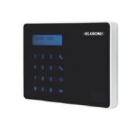 Marchio: ELKRON. Articolo: KP600D. Tastiera di comando LCD soft touch>> Alimentazione: 3 batterie litio CR 123 A 3V>> Autonomia batterie: 2,5 anni (valore tipico, può variare in base all’uso)>> Frequenza radio bidirezionale: 2,4 GHz>> Temperatura operativa: -10°C to +45°C>> Dimensioni (L x H x P): 168 x 118 x 24 mm>> Peso: 300g>> Livello prestazione: EN50131 Grado 2 Classe 2