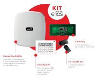 Marchio: PESS. Articolo: KIT ELIOS 8 ABS34. Kit completo di Centrale Elios 8 ABS34, tastiera hi-Tech Touch W, modulo lettore di prossimità hi-tech Proxy e 2 i.Tag Chic (ordine minimo per l’installatore n° 5 Kit )