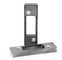 Marchio: TSEC. Articolo: CLH-1MF. Piastre in ferro a saldare 15x50x5mm con fori maschiati filettati M3,5 – conf. da 8pz. per l'installazione di 4 contatti serie H100