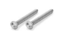 Marchio: TSEC. Articolo: CLH-1SX. Vite di sicurezza anti-svitamento (one way), auto-filettanti, testa a taglio, in acciaio INOX, 38x3,8mm – conf. da 16pz. per l'installazione di 4 serie H100
