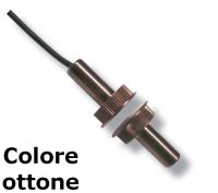 Marchio: UNITEK. Articolo: UTKCI105. Contatto magnetico da incasso in ottone giallo di grande portata- 4 fili 0,22mmq
