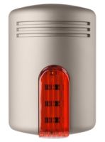 Marchio: VENITEM. Articolo: DOGE L PIEZO Ni-Mh. Sirena autoalimentata con lampeggiante a LED e doppio piezo per utilizzi a basso assorbimento (12V – 250mA max). Batteria già integrata da 9,6V 2,2Ah Ni-Mh. Colore tortora/arancio.