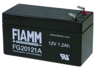 Marchio: FIAMM. Articolo: FG20121A. Cod. FG20121A, Batteria ermetica al piombo FIAMM serie FG 12V 1, 2Ah. Dim.: 97x42x51mm. Peso: 0, 6Kg.. Terminale: Faston 4, 8mm. 