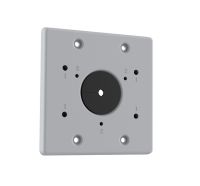 Marchio: ARITECH. Articolo: TVB-2G-AD. Piastra di fissaggio che consente di montare su una scatola di derivazione (non fornita) telecamere mini bullet sia IP che HD-TVI e staffe TVD-LWB.