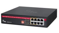 Marchio: ARITECH. Articolo: ES3002-4P-4T. Switch Gigabit unmanaged da 8-porte, di cui 4 porte sono PoE+, con un budget PoE complessivo di 65W consumo energetico ottimizzato, senza ventole, con funzione 