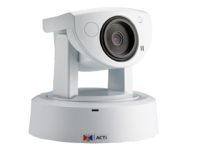 Marchio: COMBIVOX. Articolo: ACTI COMBI 8211 . Telecamera IP motorizzata PTZ megapixel. Sensore CMOS Micron da 1/3” a scansione progressiva. Filtro Day/ Night automatico per visione notturna, sensibilità minima 0 LUX mediante illuminatore IR integrato (portata di 5~10 mt). BLC, AGC, AWB manuale o automatico, Flickerless. Compressione MPEG-4 o MJPEG selezionabile. Fino a 8 fps al secondo alla risoluzione di 1280x1024 pixel (SXGA), fino a 10 fps alla ris. di 1280x720 pixel (HD720) e fino a 30 fps alla risoluzione di 640x480 pixel (VGA). Movimento orizzontale (PAN) 350 gradi, verticale (TILT) 120 gradi; 32 posizioni preset e possibilità di raggruppamento fino a 10 sequenze. Lente fissa megapixel f 4.2 mm/ F1.8, angolo di visualizzazione orizzontale 75°. Motion Detection (3 finestre). Alimentazione 12Vcc e POE. 