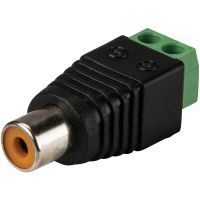 Marchio: DIERRETVCC. Articolo: VH-CON296. Connettore RCA femmina con uscita +/- da 2 terminali - 1 unità
