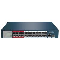 Marchio: DIERRETVCC. Articolo: VH-SF-SW2624POE-225. Safire - Switch da tavolo - 24 porte RJ45 10/100 Mbps + 2 Gigabit Combo Port - 24 porte PoE (porte 1~24) - Supporta alimentazione PoE fino a 225W in totale per tutte le porte - Compatibile con PoE IEEE802.3af/at