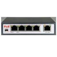 Marchio: DIERRETVCC. Articolo: VH-SW0504POE-65W. Safire - Switch da tavolo - 4 porte RJ45 10/100 Mbps + 1 Gigabit  - 4 porte PoE (porte 1~4) - Supporta alimentazione PoE fino a 65W in totale per tutte le porte - Compatibile con PoE IEEE802.3af/at