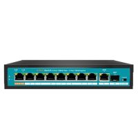 Marchio: DIERRETVCC. Articolo: VH-SW1008HIPOE-144. Switch da tavolo - 8 porte RJ45 10/100 Mbps Hi-PoE + 2 porte Uplink Gigabit - Supporta alimentazione PoE fino a 144W in totale per tutte le porte - Fino a 60W nel canale 1 e fino a 30W tra i canali 2 e 8 - Compatibile con PoE IEEE802.3af/at e Hi-PoE - Modo TVCC che aumenta la distanza a 250m per 10 Mbps