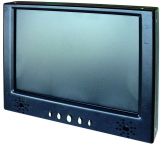 Marchio: GUARDALL. Articolo: G-LCD 10B. Monitor LCD 10”, ad alte prestazioni, contenitore di metallo, speciale vetro antiriflesso, ingresso videocomposito BNC con looping, ingresso Vga 640x480, ingresso audio con altoparlanti, predisposto per montaggio a parete. Alimentazione 12Vcc alimentatore incluso. Dimensioni 270x220x39mm (LxHxP)
