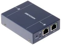 Marchio: HIKVISION. Articolo: DS-1H34-0102P. Ripetitore PoE. 1-ch input 100M, 2-ch output 100M. Portata 250 m in Extend Mode, trasmissione a cascata fino a 500 m.