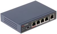 Marchio: HIKVISION. Articolo: DS-3E0105P-E. SWITCH 10/100 UNMANAGEDPORTE: 4. POE: 4: IEEE 802.3af, IEEE802.3at . TIPOLOGIA: 10/100. TIPO POE: 30 W. BUDGET TOTALE: 58 W. DISTANZA POE: EXTENDED MODE 250MT. UPLINK: 1. TIPOLOGIA UPLINK: 10/100. TIPO: L2 UNMANAGED. CASE: METALLICO. BANDA: 1 GBPS. FUNZIONALITA: QOS FLOW CONTROL PRIORITY QUEUE. TEMPERATURA FUNZIONAMENTO: 0 ºC a +40 ºC . ALIMENTAZIONE: 51 V DC,1.25 A