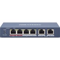 Marchio: HIKVISION. Articolo: DS-3E0106HP-E. Switch 6 porte, di cui 4 POE. Grazie all'affidabilità e garanzia di trasmissione ad alta qualità il commutatore a 6 porte PoE DS-3E0106HP-E 10/100M di tipo desktop è una soluzione ideale per estendere la rete domestica o aziendale. Le quattro porte supportano la funzione Power over Ethernet (PoE). La possibilità di alimentazione PoE, compatibile con lo standard 802.3at, rende il dispositivo ancora più versatile e più facile da installare.