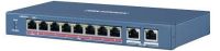 Marchio: HIKVISION. Articolo: DS-3E0310HP-E. SWITCH PoE A 10 PORTE. Grazie all'affidabilità e garanzia di trasmissione ad alta qualità il commutatore a 8 porte PoE DS-3E0310HP-E 10/100M di tipo desktop è una soluzione ideale per estendere la rete domestica o aziendale. La possibilità di alimentazione PoE, compatibile con lo standard 802.3at, rende il dispositivo ancora più versatile e più facile da installare.